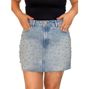 Saia Jeans Pedras 43259